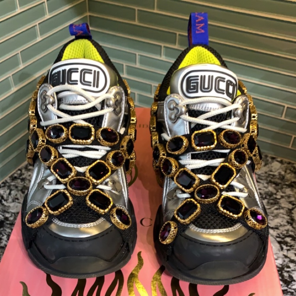 Women’s Metallic Gucci sneakers, size EU36, US6